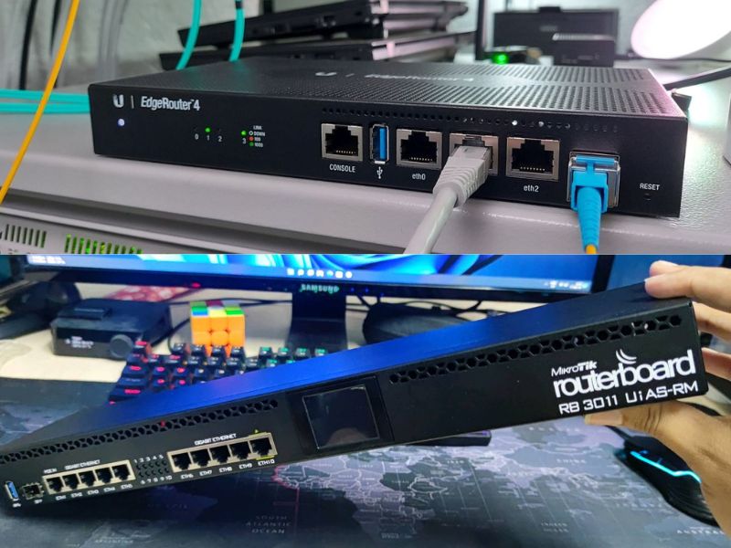 Edge Router con router Mikrotik